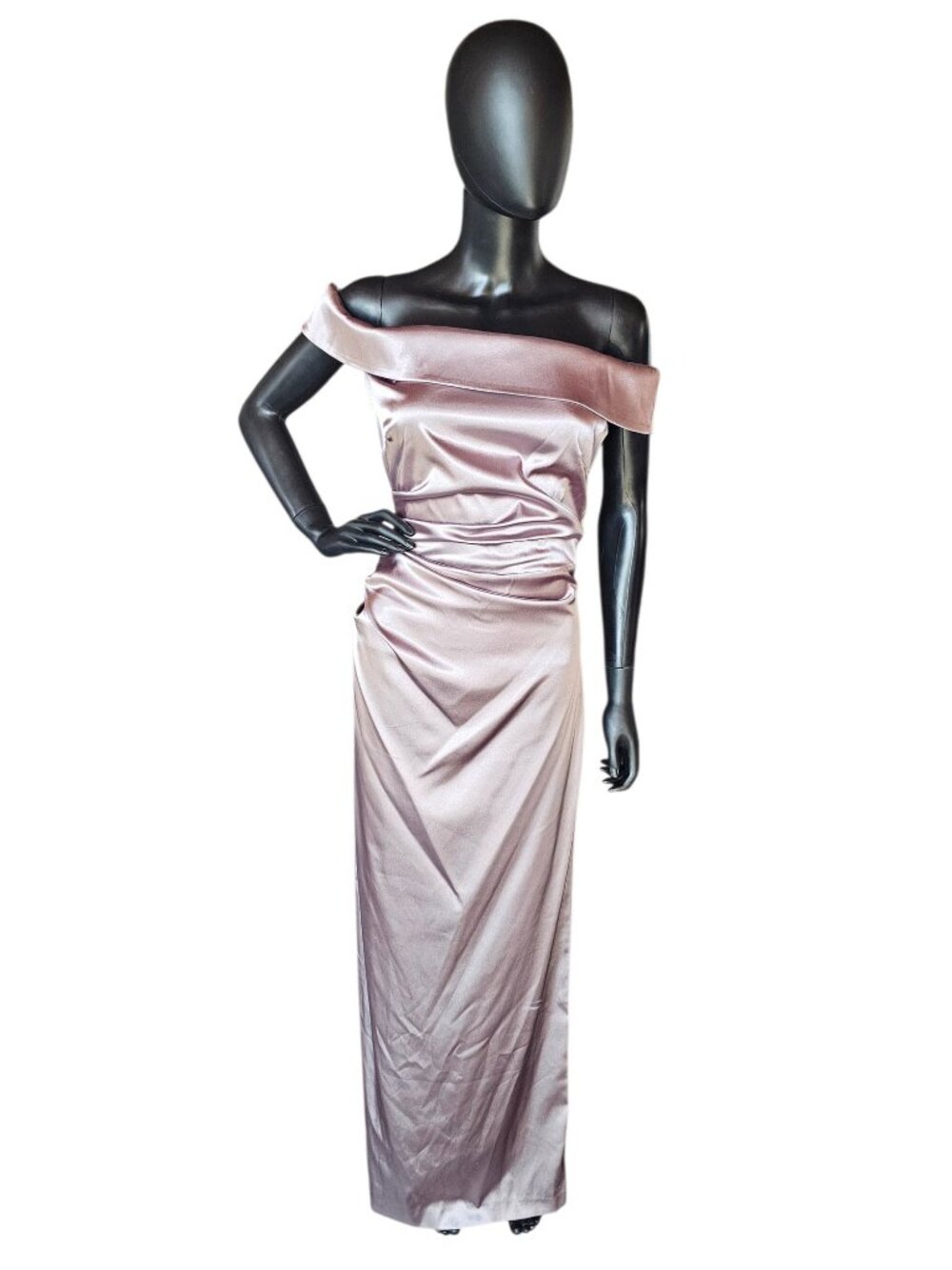 Silver Stretch Off Shoulder Formal/Party Dress - Vince Camuto NWT